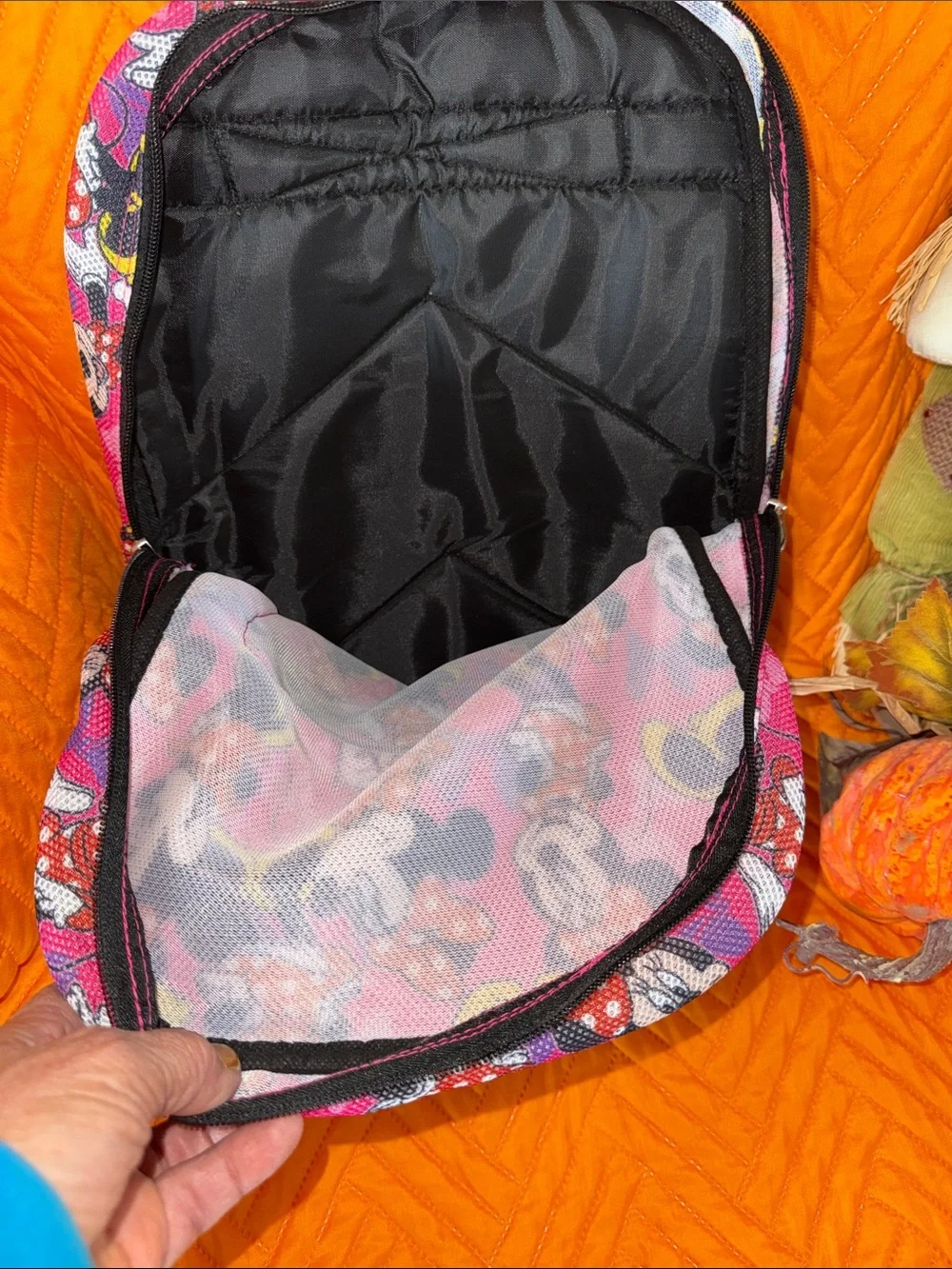 Disney Minnie Mouse Pink and Black Kids Backpack